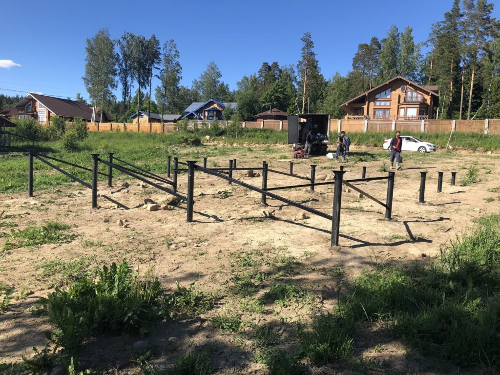 Пример установки фундамента